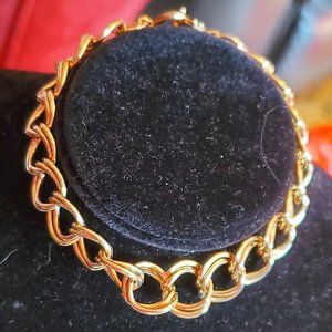 7" Gold Tone Link Bracelet Simple Style Fashion